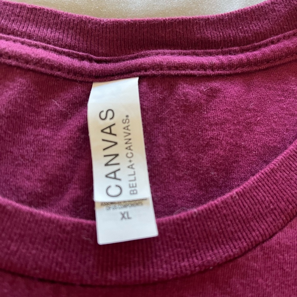 Bella Canvas Maroon T-Shirt - Picture 3 of 3